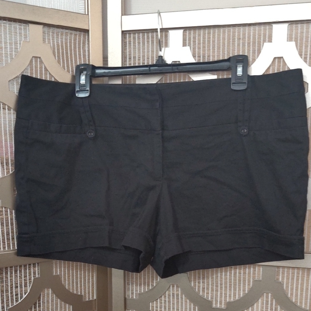 Maurices Black Tailored Shorts Cotton Blend Stretchy Fabric